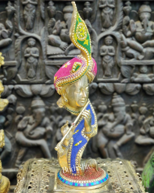 Beautiful Modern Aatma Krishna Brass Idol 20" | BudhShiv