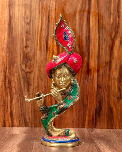 Beautiful Modern Aatma Krishna Brass Idol 20" | BudhShiv