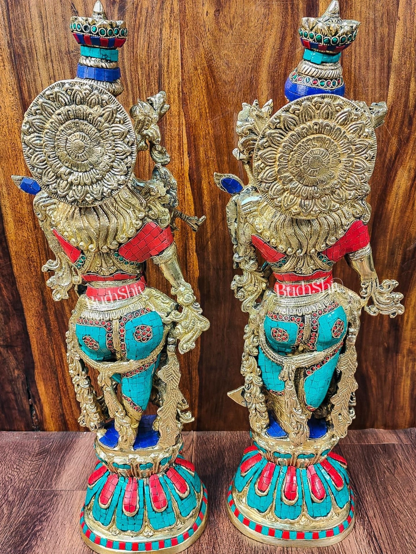 Beautiful Brass Radha Krishna Idol 25 inch