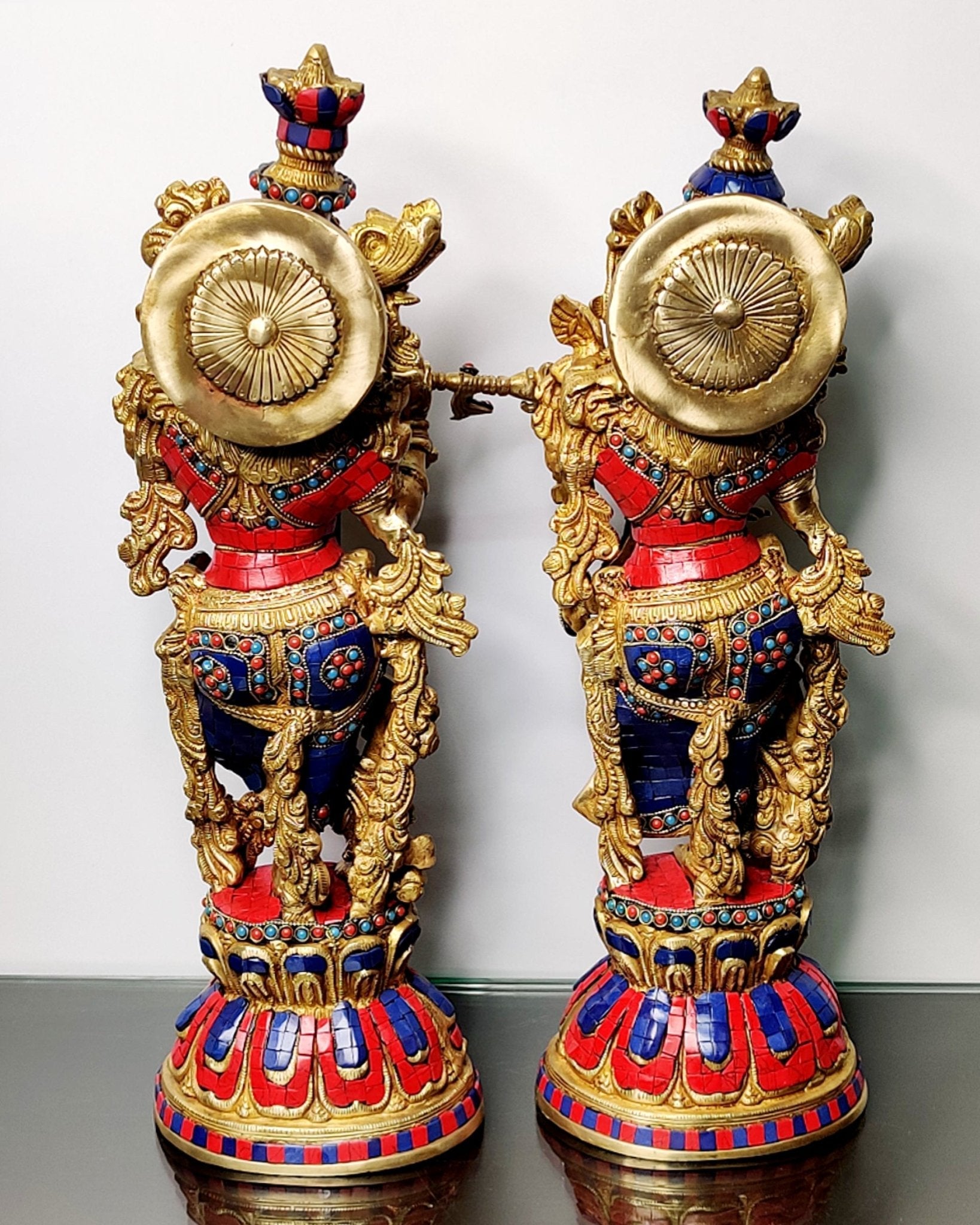Beautiful Radha Krishna Statues - Perfect Pair - 21 inch