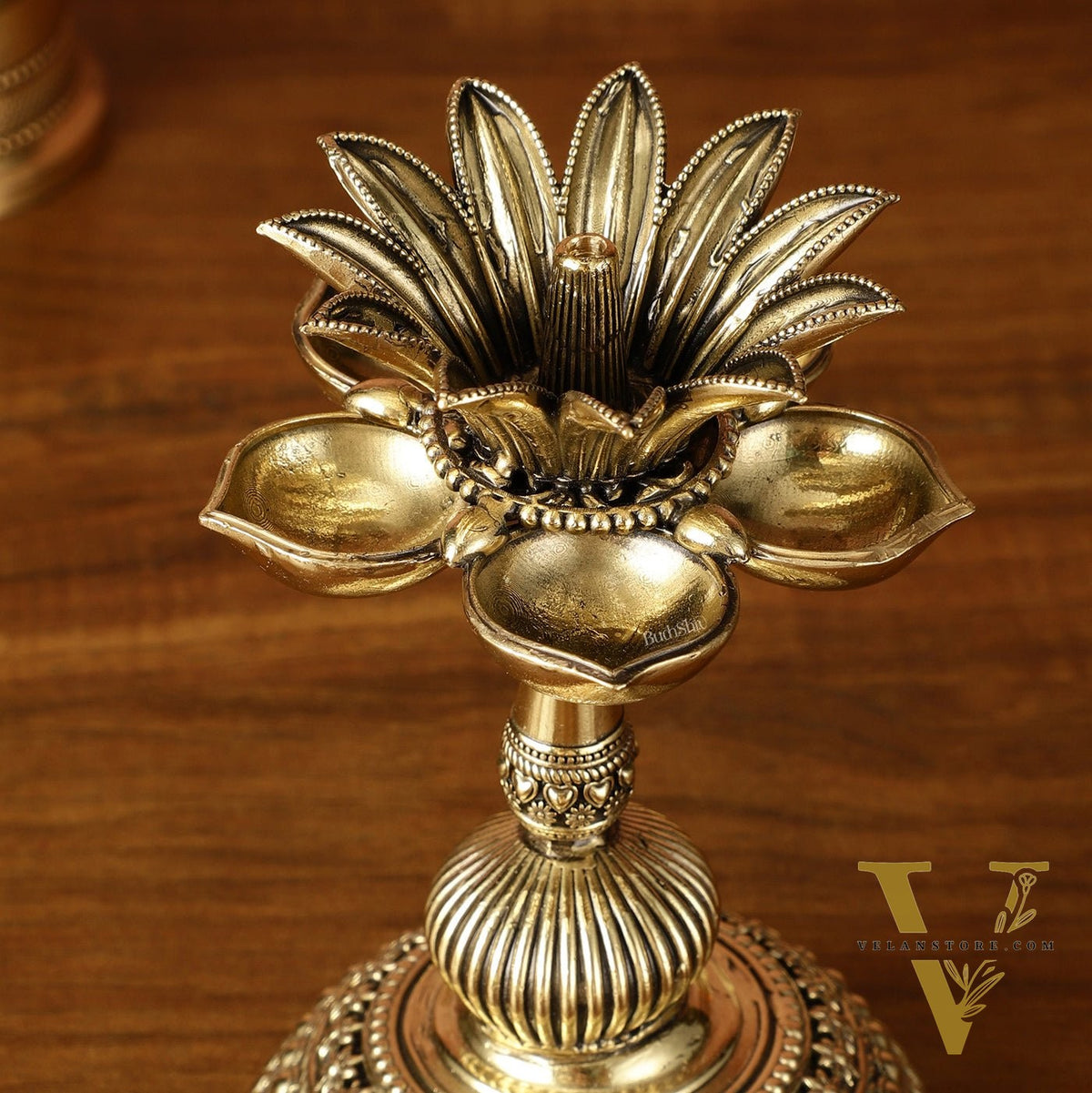Beautiful Superfine Brass Lotus Oil Lamp Diya | 6 Inch Height