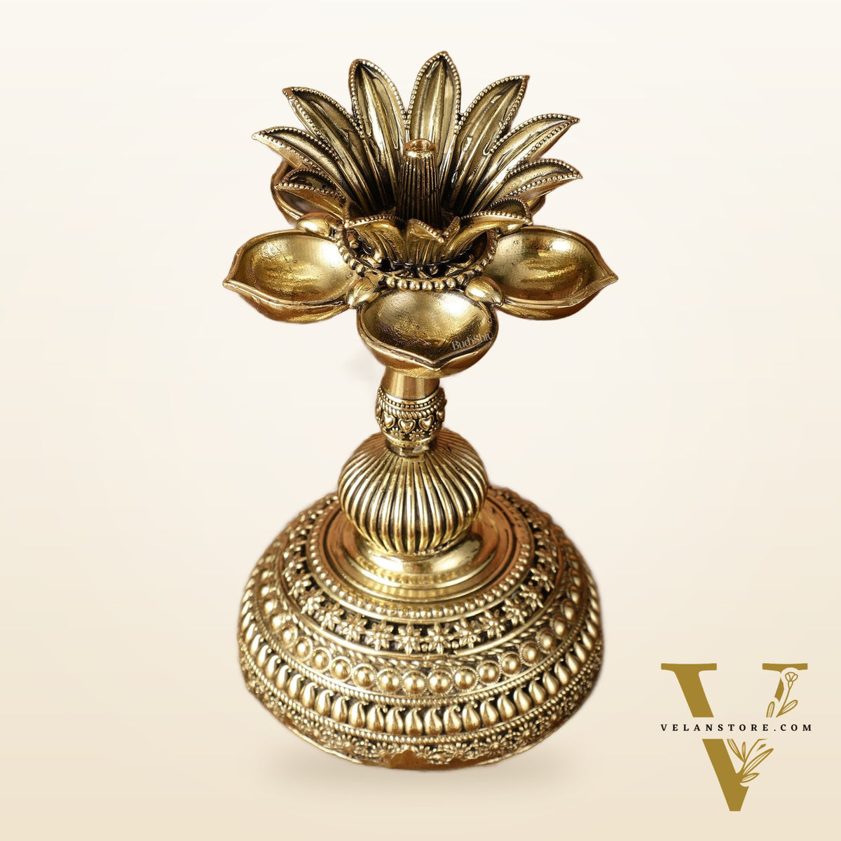 Beautiful Superfine Brass Lotus Oil Lamp Diya | 6 Inch Height
