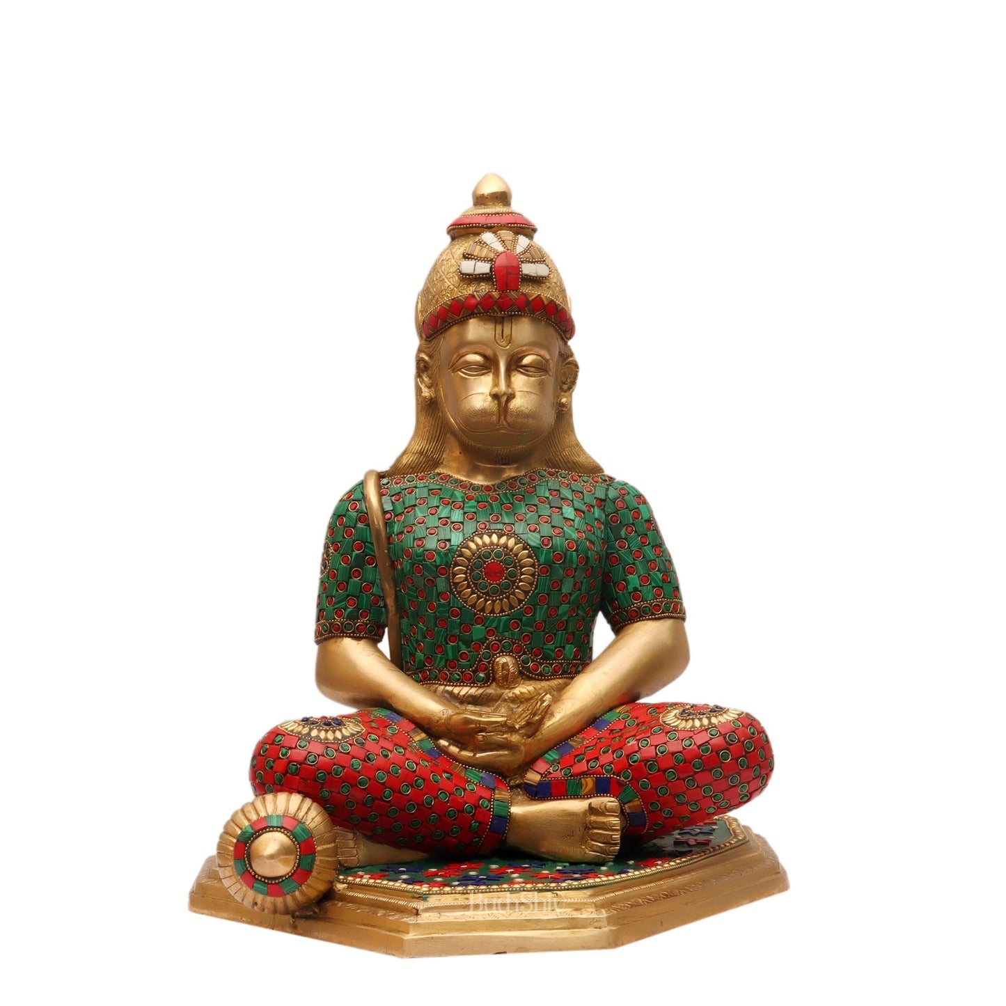 Beautifully Handcrafted Lord Hanuman Statue | Seated in Meditation | 16" Height