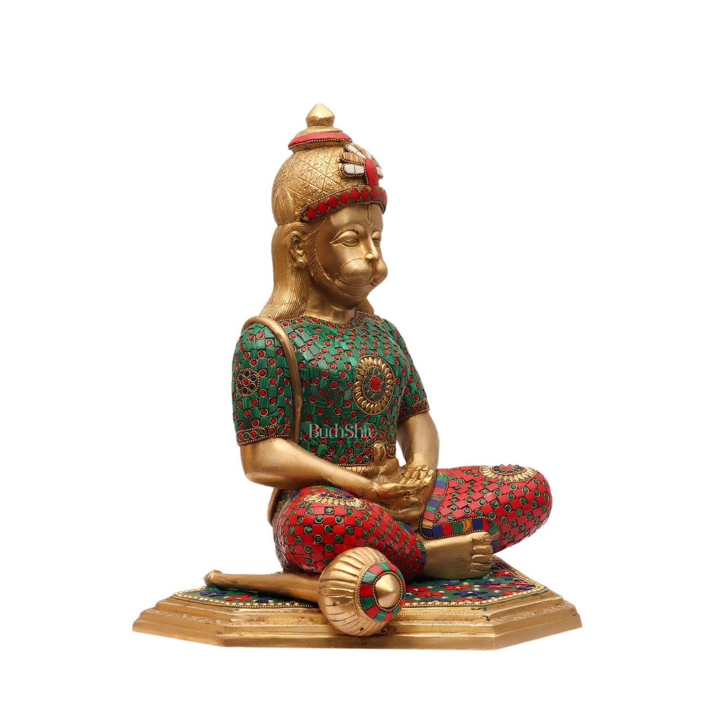 Beautifully Handcrafted Lord Hanuman Statue | Seated in Meditation | 16" Height