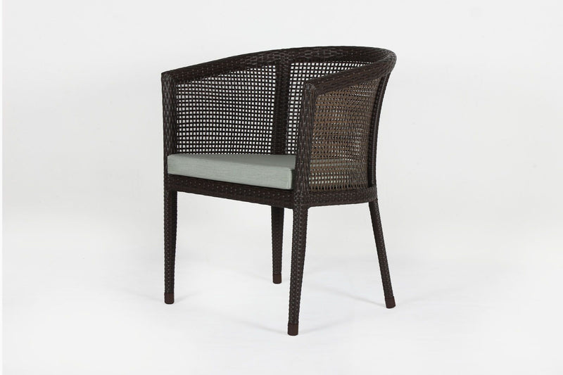 Alhad Outdoor Patio Seating Set 2 Chairs and 1 Table Set (Brown)