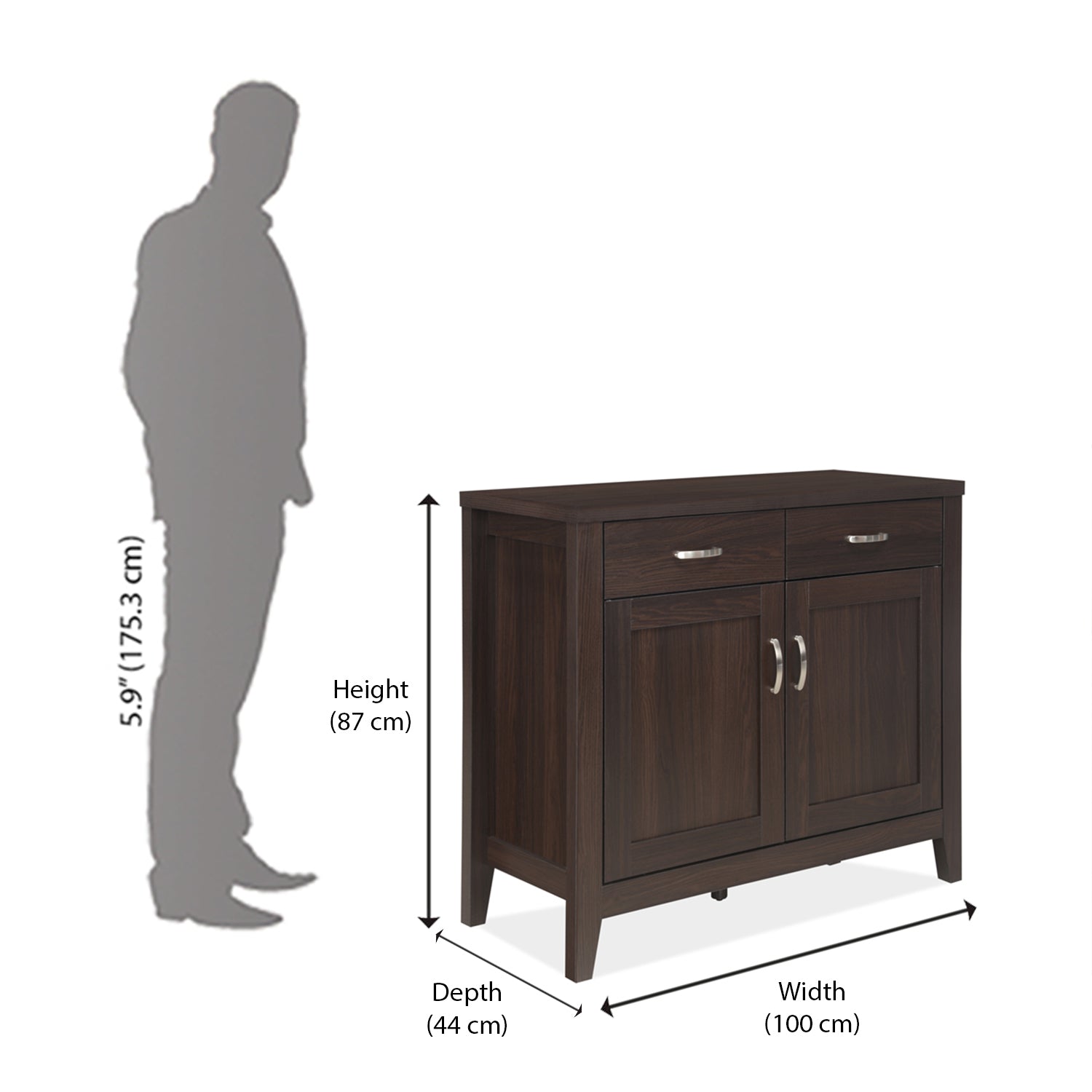 Nilkamal Ben Kitchen Cabinet (Coffee)