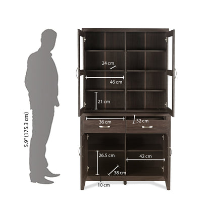 Nilkamal Ben Hutch Storage Cabinet (Brown)