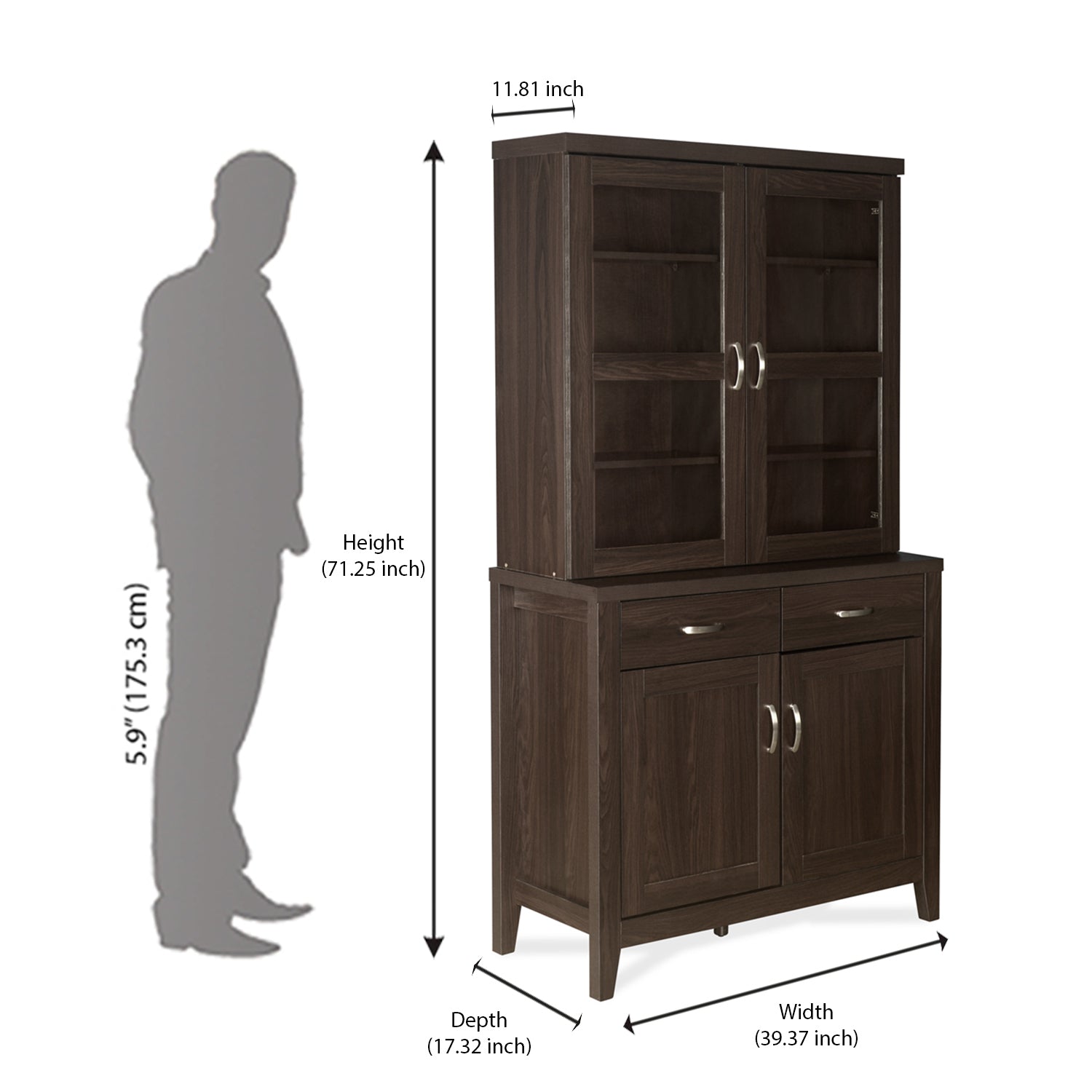 Nilkamal Ben Hutch Storage Cabinet (Brown)