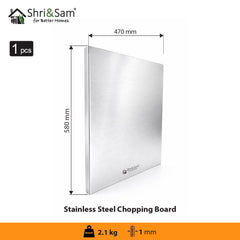 Bent Stainless Steel Chopping Board with Easy-Lift Edge