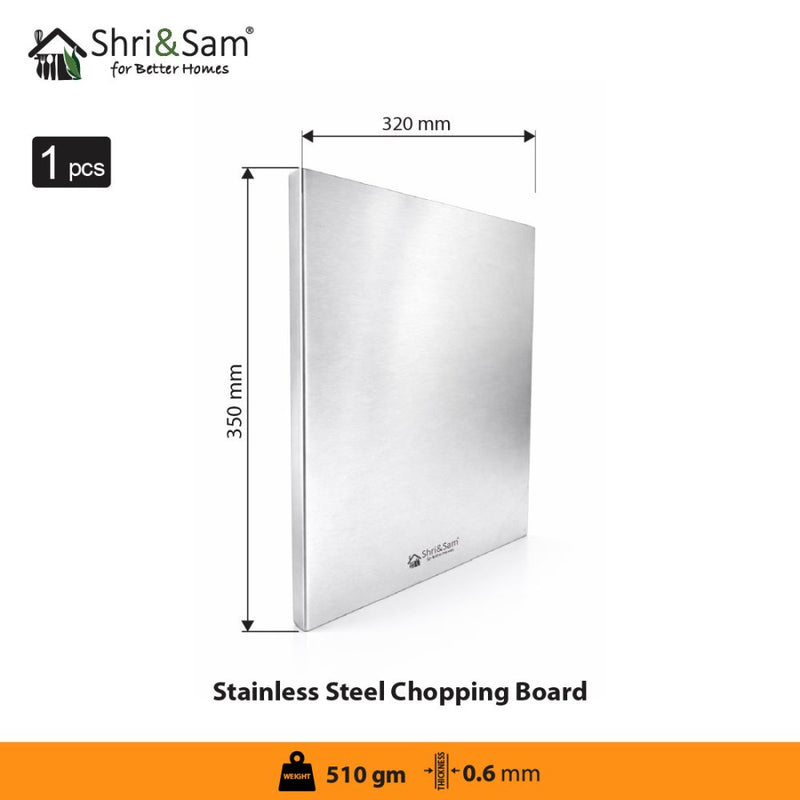 Bent Stainless Steel Chopping Board with Easy-Lift Edge