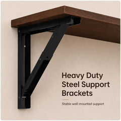 Wizz Live Edge Solid Wood Wall Mounted Foldable Office / Study Desk
