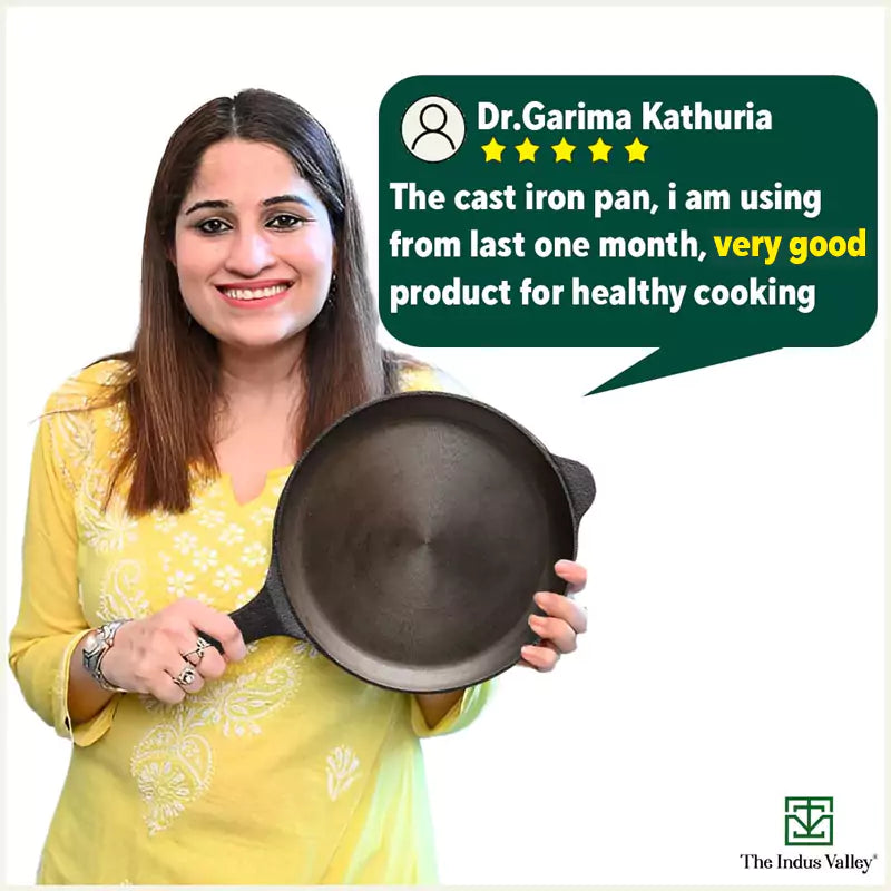 Super Smooth Cast Iron Shallow Fry Pan,Pre-seasoned, Nonstick, 100% Pure, Toxin-free, Induction, 24.6 cm, 1.6kg