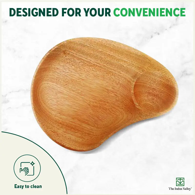 Neem Wood Chip & Dip Platter