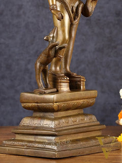 Bhikshasthana Shiva Kaal Bhairava Brass Statue | Height: 14.5 inch