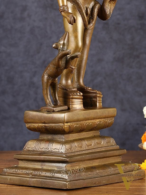Bhikshasthana Shiva Kaal Bhairava Brass Statue | Height: 14.5 inch