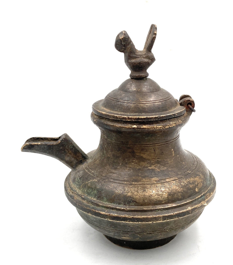 Bhunes Brass Antique Gangajali, Water Kamandal, Loota, Lota, Chambu, Lotiya, Stoup, Ganga Jali, Geedani, Gee Dani,Gold, 6 Inch, 1 Piece