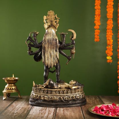 Brass Kali Mata Murti | Ashtbhuja | Height 20 inch