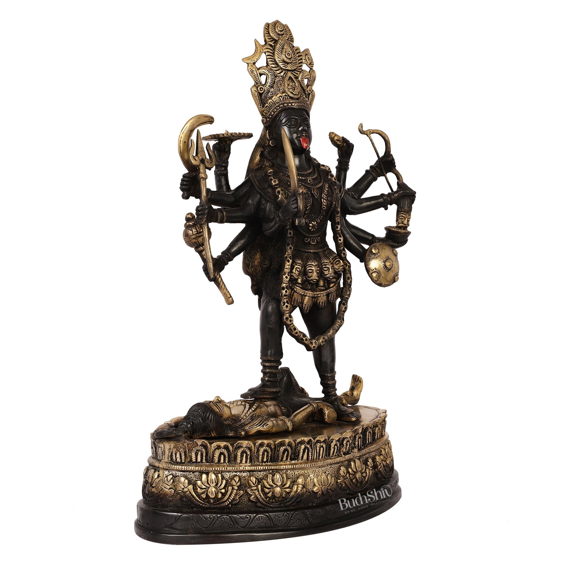 Brass Kali Mata Murti | Ashtbhuja | Height 20 inch