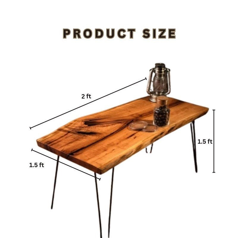 Meager Black Epoxy Resin Coffee Table
