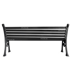 Lisa Cast Iron 3 Seater Garden Bench for Outdoor Park - (Black)