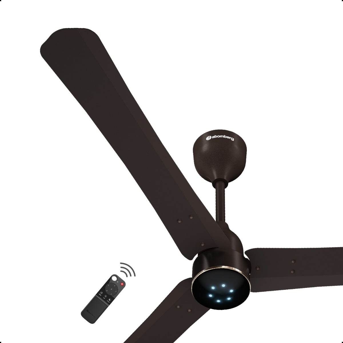 atomberg Renesa Halo Smart 600mm BLDC Ceiling Fan with IoT & Remote | 32W | 115 CMM Air Delivery | Advance Air+ Technology | LED Speed Indicator | Low Noise | 3 Year Warranty (Blaze Brown)