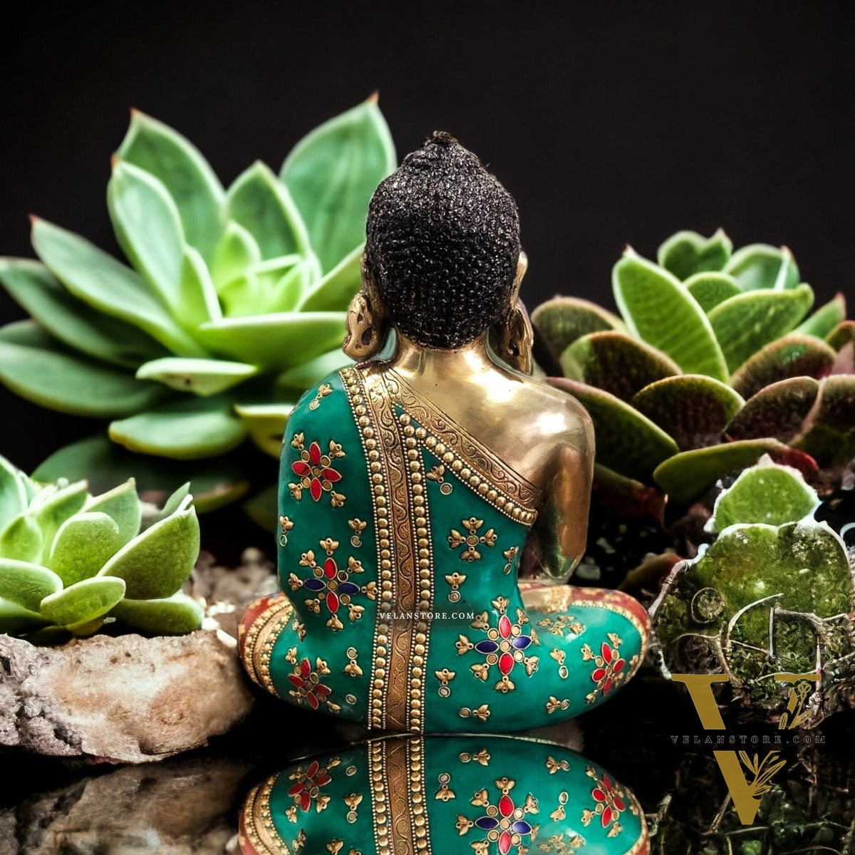 Blessing Buddha Abhaya Mudra Brass Idol - 12 Inches | BudhShiv