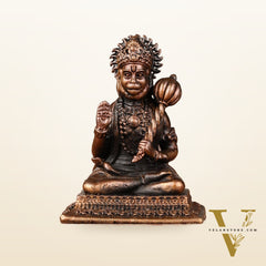 Blessing Hanuman Idol: Pure Copper | 2"