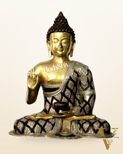 Blessings and Healing: Buddha Brass Idol 17 inch