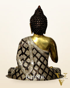Blessings and Healing: Buddha Brass Idol 17 inch