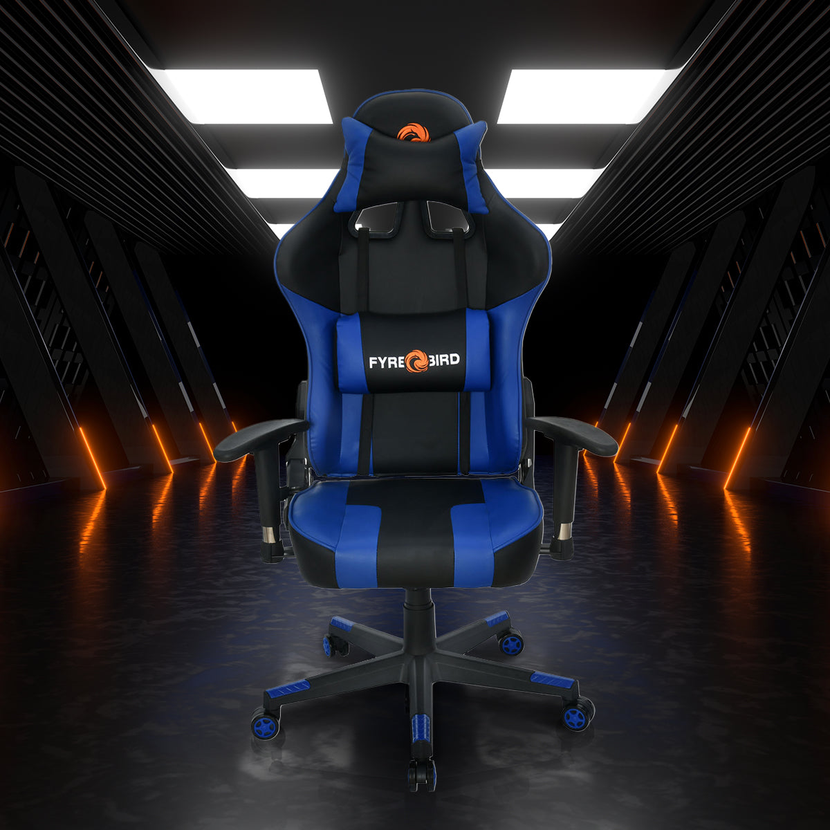 Nilkamal Fyrebird Bosco Gaming Chair (Black / Blue)