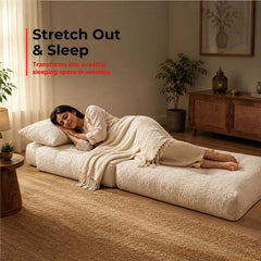 Fold Out Futon Chair | Foldable Single Sofa Bed for Guests