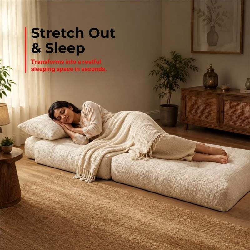 Fold Out Futon Chair | Foldable Single Sofa Bed for Guests