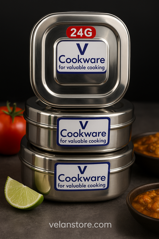 Vcookware Stainless Steel Lunch Box with Leakproof Lid