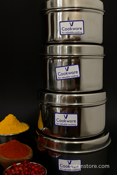 Vcookware Stackable Stainless Steel Food Storage Containers-1