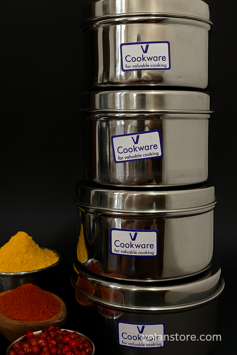 Vcookware Stackable Stainless Steel Food Storage Containers-1