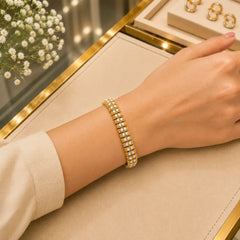 White CZ Tennis Bracelet for Women | Heart, Pear & Round Cut Stones