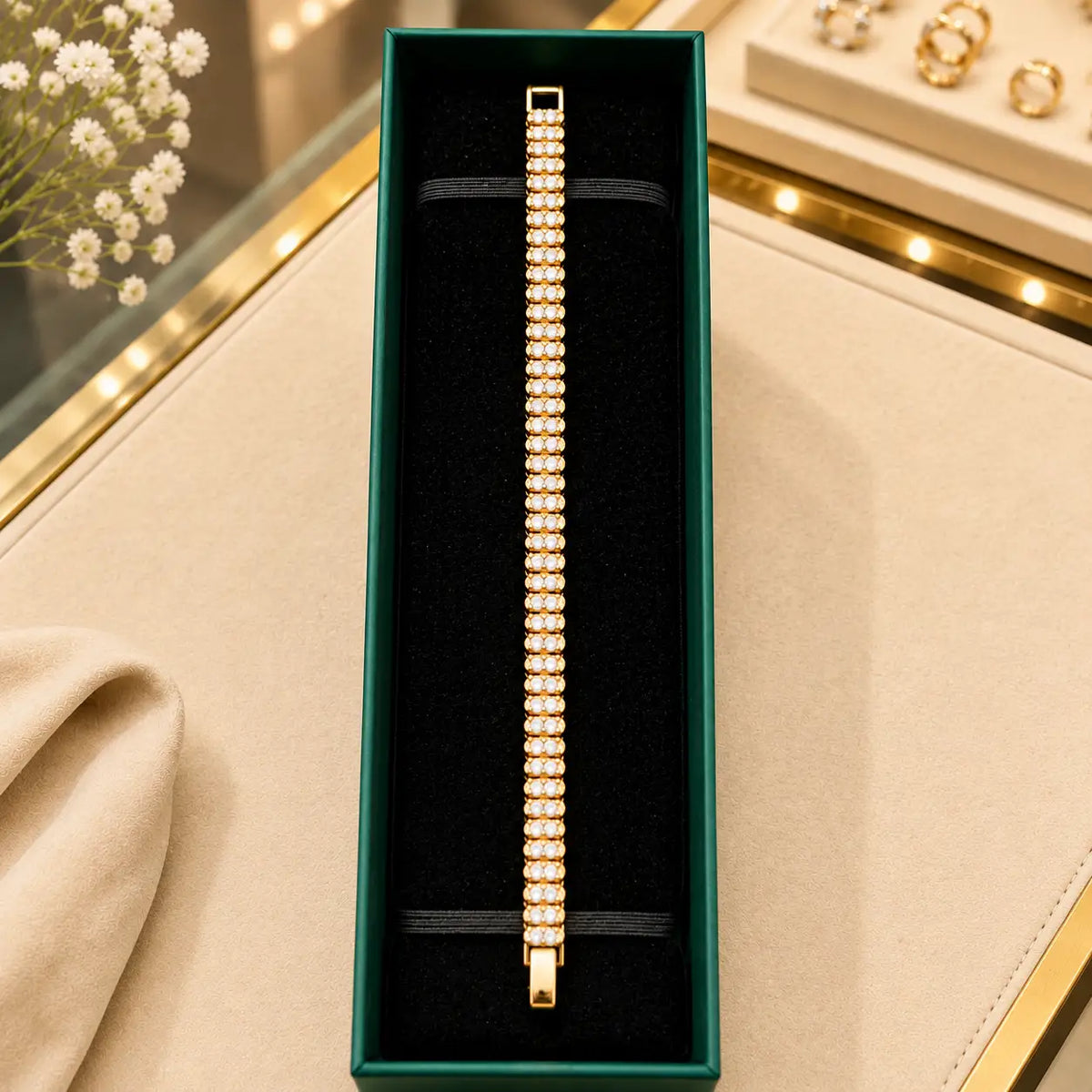 White CZ Tennis Bracelet for Women | Heart, Pear & Round Cut Stones
