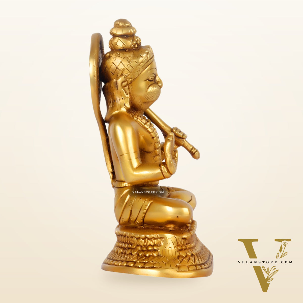 Brass Aashirwaad Blessing Hanuman idol 7"
