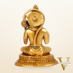 Brass Aashirwaad Blessing Hanuman idol 7"
