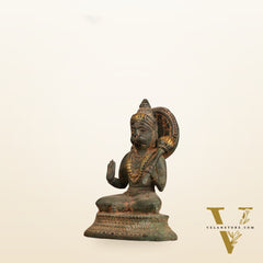Brass Aashirwaad Blessing Hanuman idol 7"