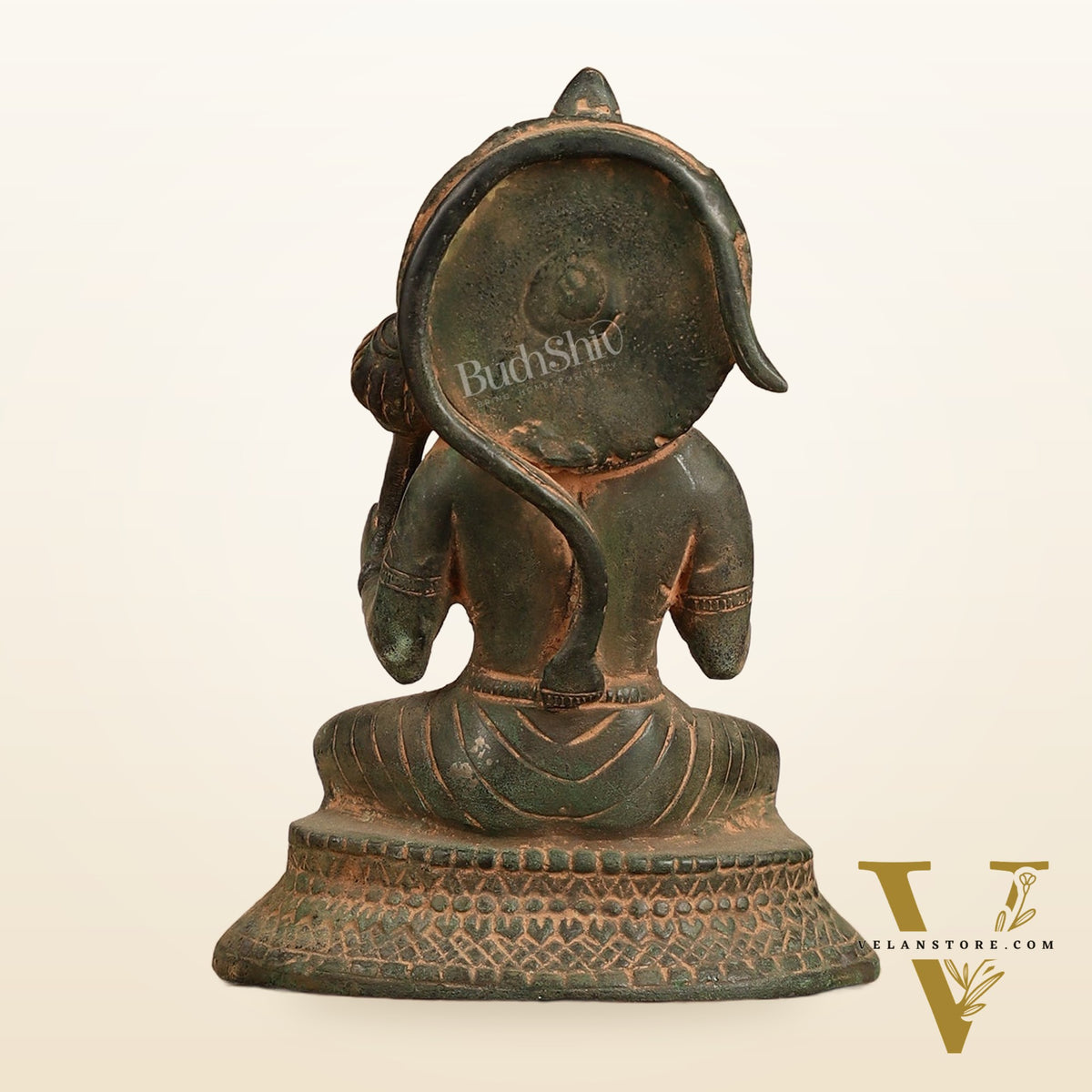 Brass Aashirwaad Blessing Hanuman idol 7"