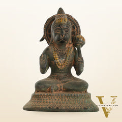Brass Aashirwaad Blessing Hanuman idol 7"