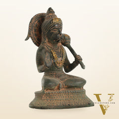 Brass Aashirwaad Blessing Hanuman idol 7"