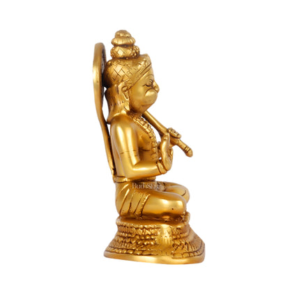 Brass Aashirwaad Blessing Hanuman idol 7"