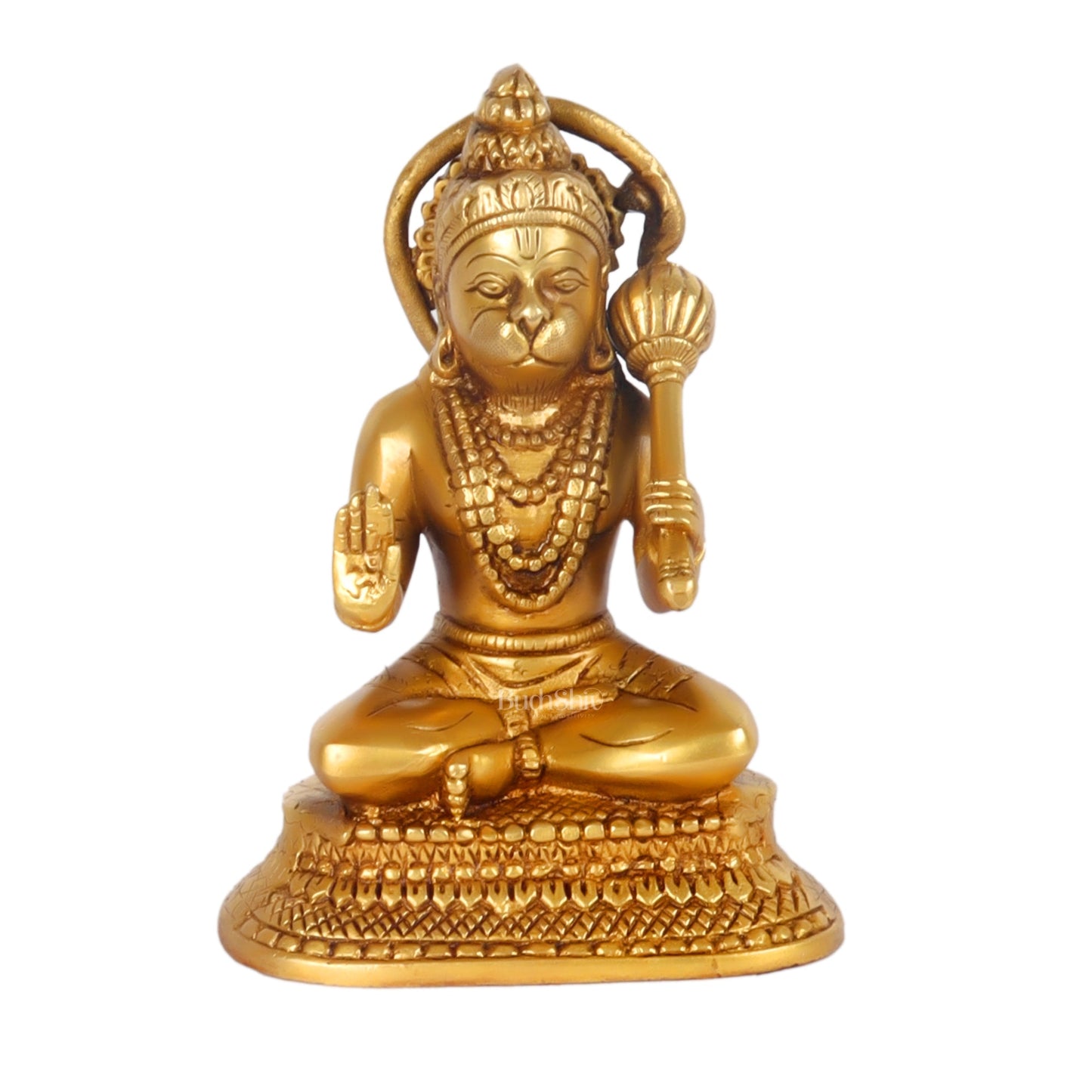 Brass Aashirwaad Blessing Hanuman idol 7"