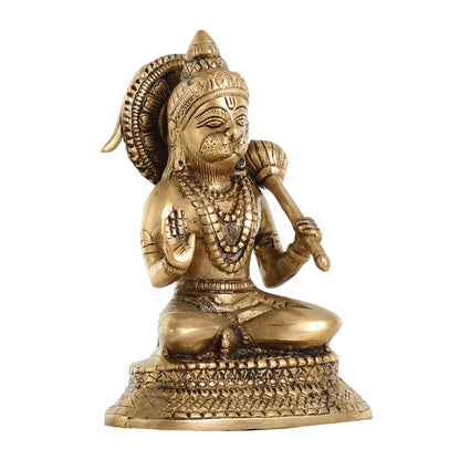 Brass Aashirwaad Blessing Hanuman idol 7"