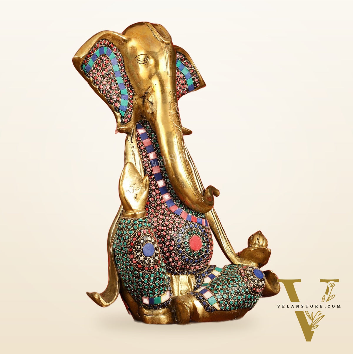 Brass Abstract Modern Lord Ganesha Idol - 16 Inch