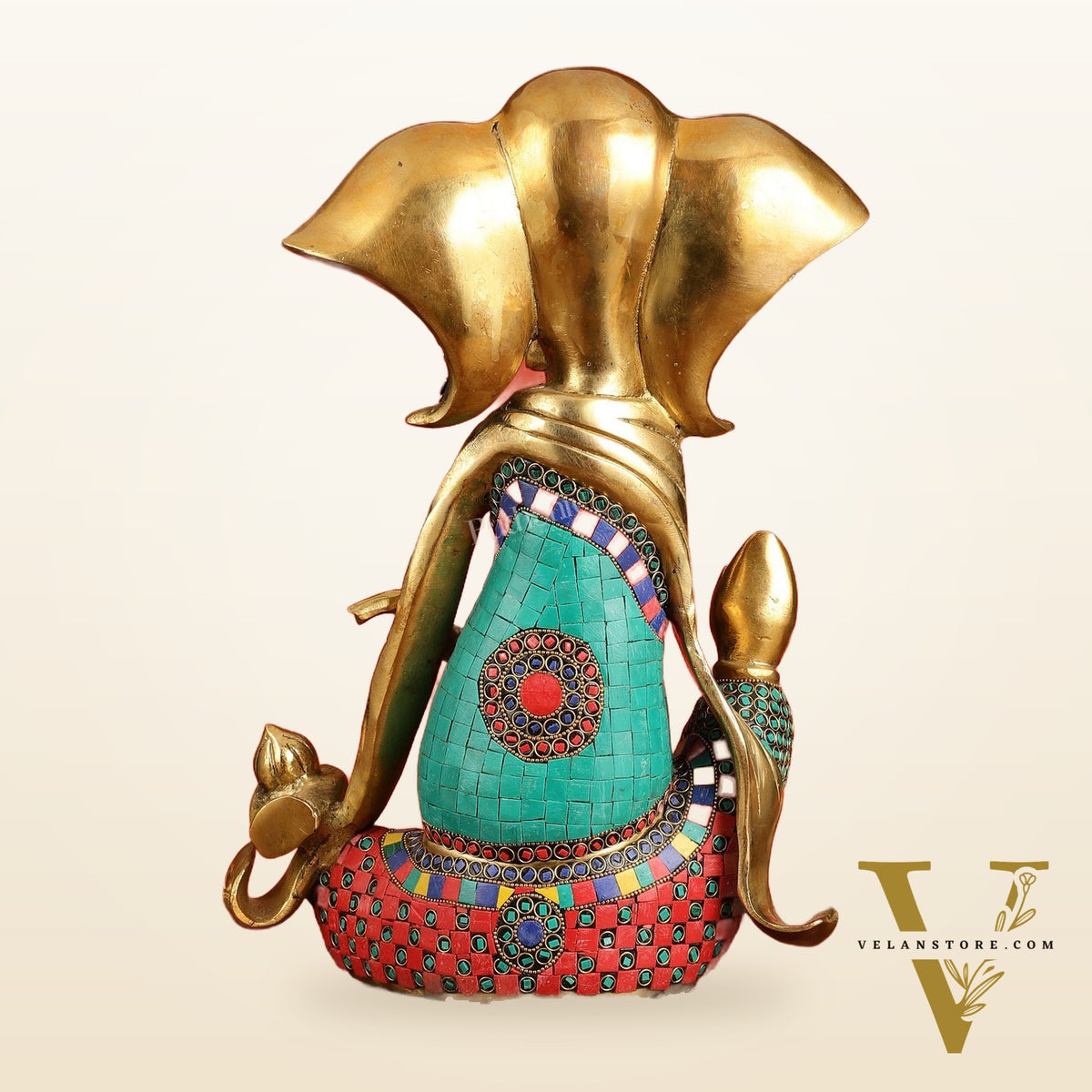 Brass Abstract Modern Lord Ganesha Idol - 16 Inch