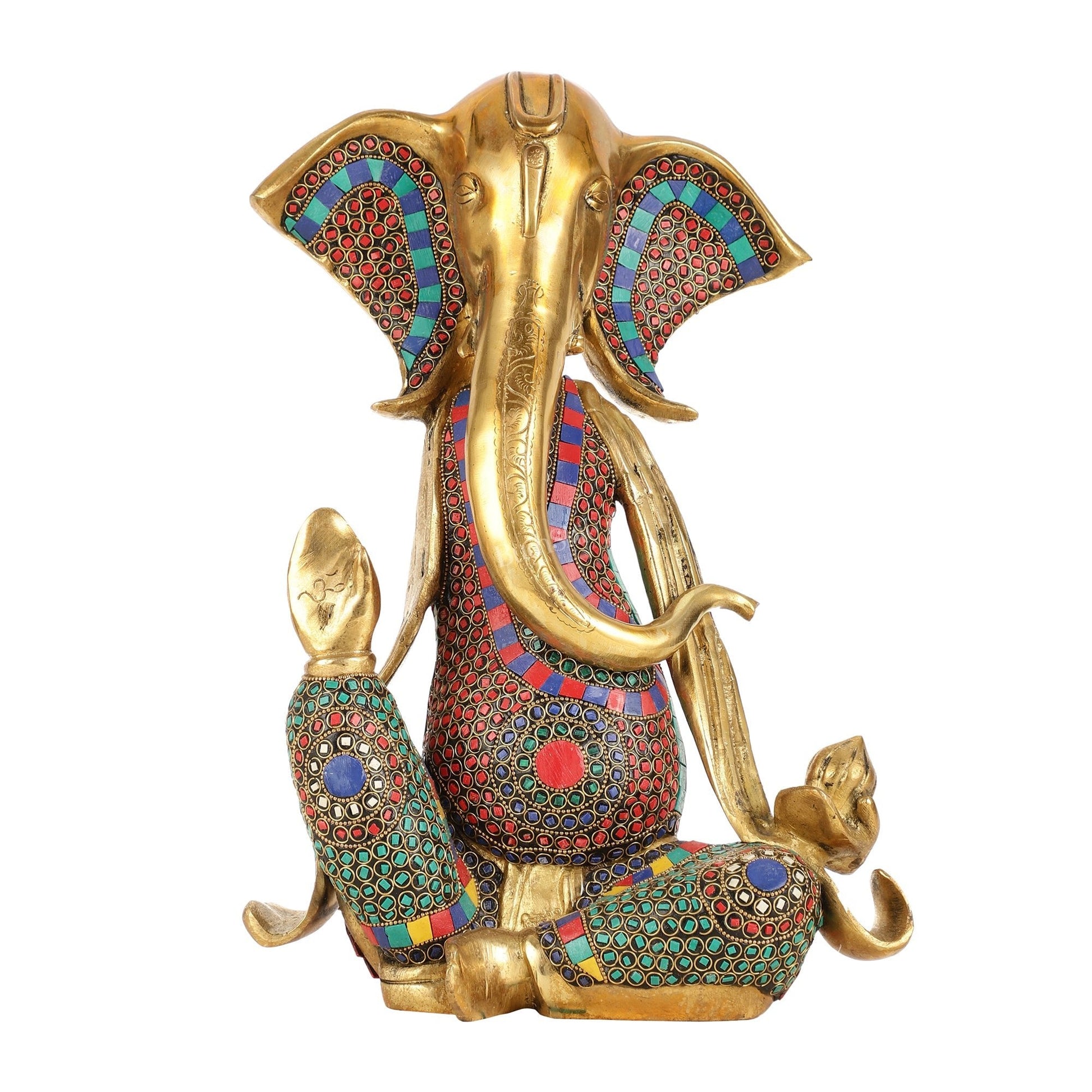 Brass Abstract Modern Lord Ganesha Idol - 16 Inch