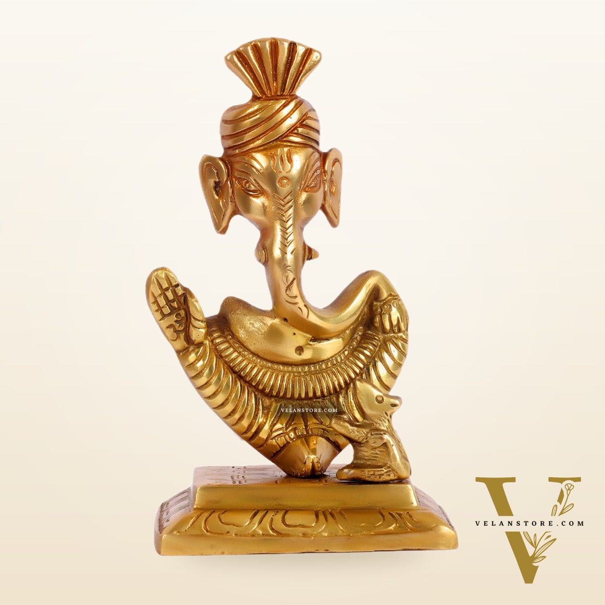 Brass Abstract Modern Pagadi Turban Ganesha - 6" | Perfect Gift | BudhShiv